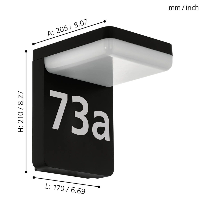 Eglo - Número de casa LED LED/11W/230V IP44