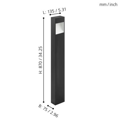 Eglo - Candeeiro LED de exterior LED/10W/230V IP44