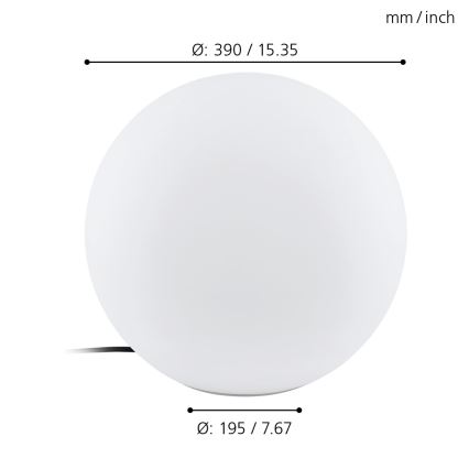 Eglo - Candeeiro de exterior 1xE27/40W/230V IP65 ø390