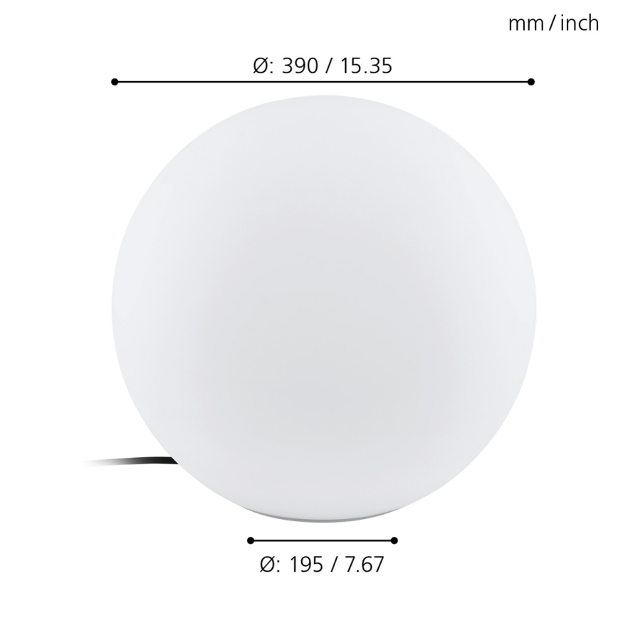 Eglo - Candeeiro de exterior 1xE27/40W/230V IP65 ø390