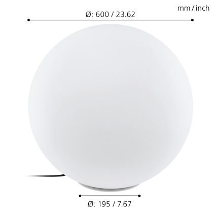 Eglo - Candeeiro de exterior 1xE27/40W/230V IP65 ø600