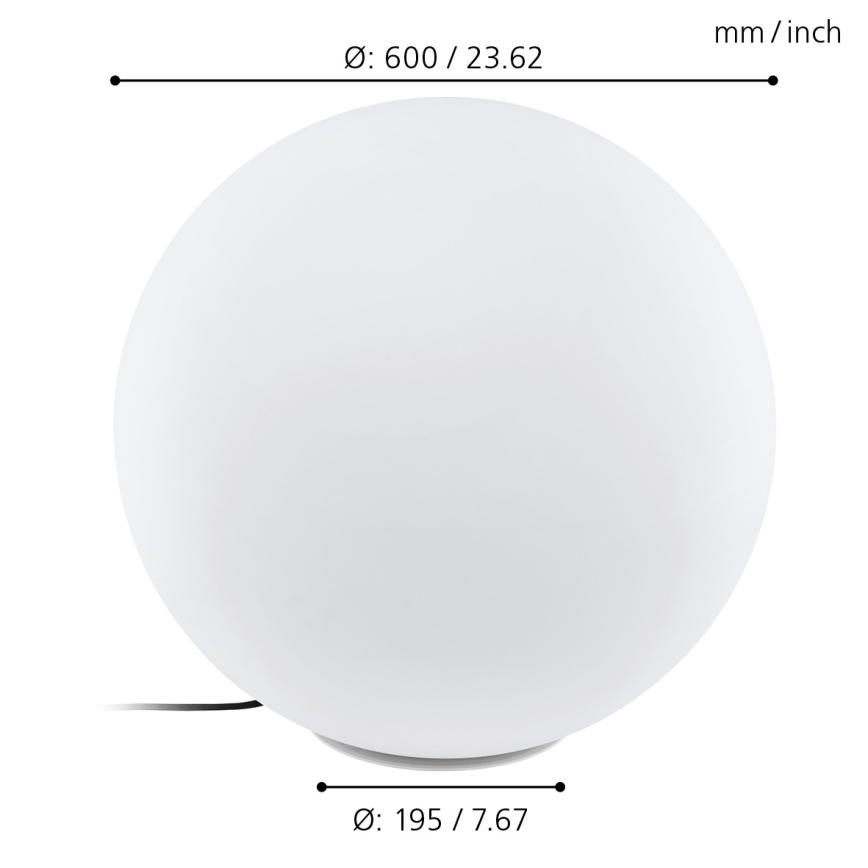 Eglo - Candeeiro de exterior 1xE27/40W/230V IP65 ø600