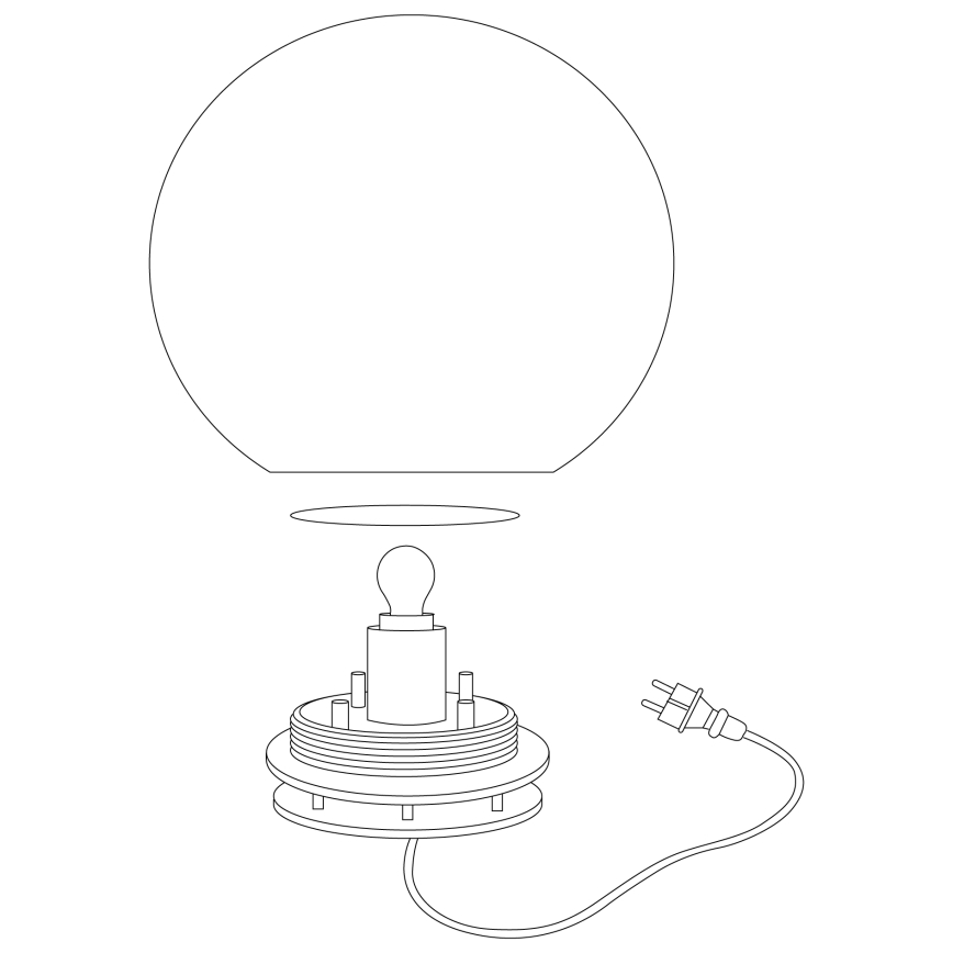 Eglo - Candeeiro de exterior 1xE27/40W/230V IP65 ø600