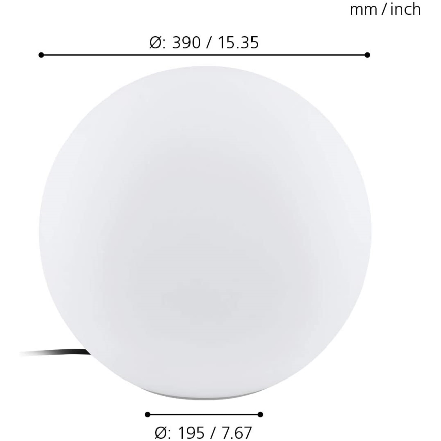 Eglo 98106 - Lâmpada exterior LED RGBW MONTEROLO-C 1xLED/9W/230V IP65 Ø390