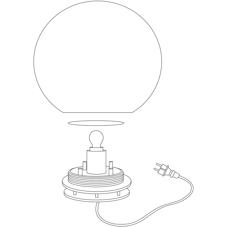 Eglo 98106 - Lâmpada exterior LED RGBW MONTEROLO-C 1xLED/9W/230V IP65 Ø390