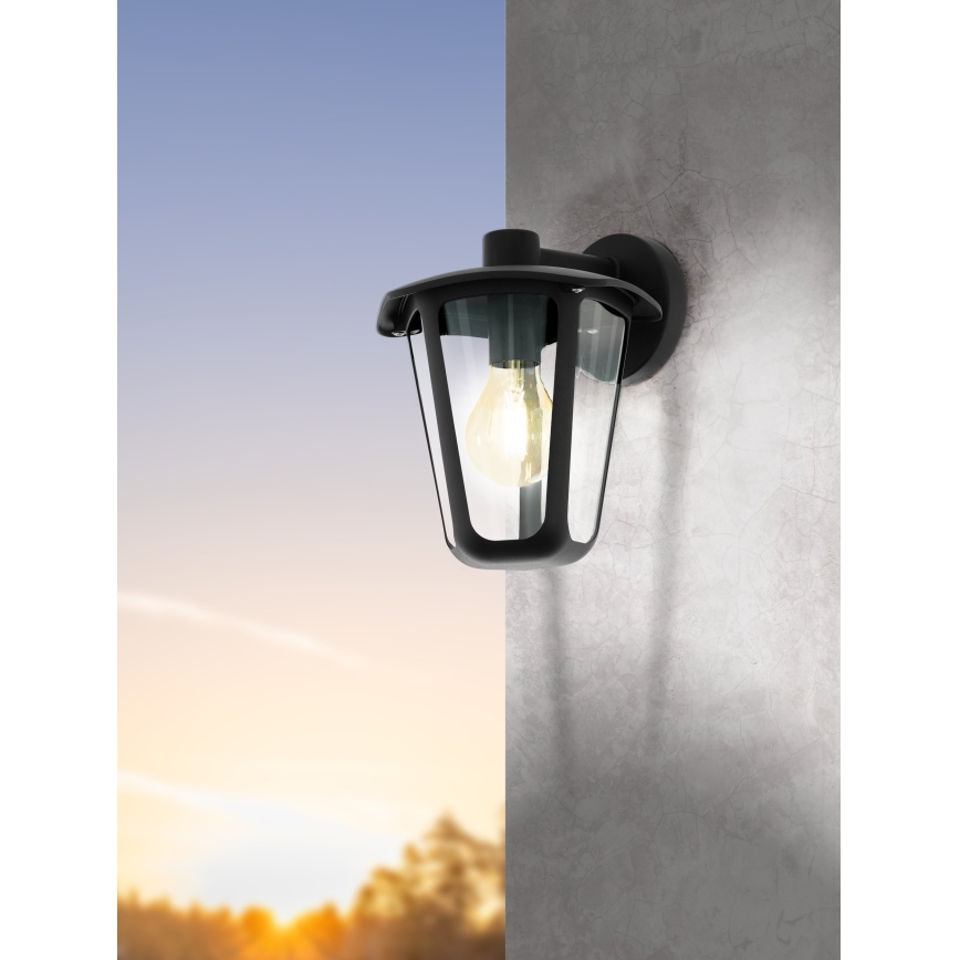 Eglo - Luz de parede de exterior 1xE27/60W/230V preto antigo IP44