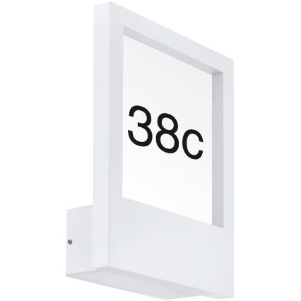 Eglo - Número de casa 1xE27/28W/230V branco IP44