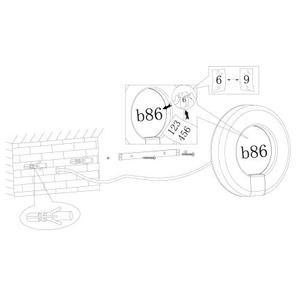Eglo - Número de casa LED LED/15W/230V IP44