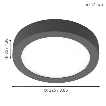 Eglo - Luminária exterior LED regulável ARGOLIS-C LED/16,5W/230V IP44