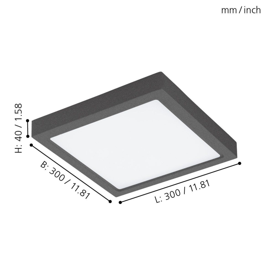 Eglo - Luminária exterior LED regulável ARGOLIS-C LED/22W/230V IP44 Bluetooth