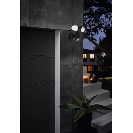 Eglo - Luz de parede LED de exterior com sensor 2xLED/7,5W/230V IP44
