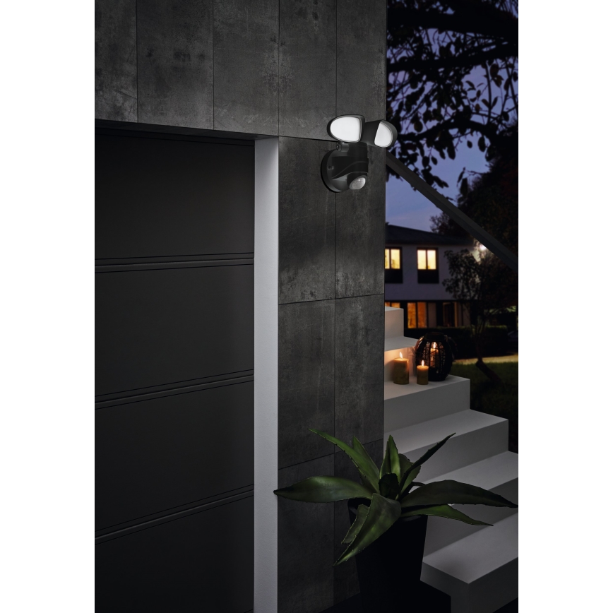 Eglo - Luz de parede LED de exterior com sensor 2xLED/7,5W/230V IP44