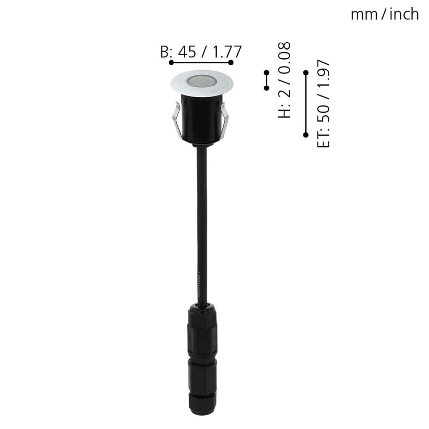Eglo - Iluminação de entrada exterior LED TRONTO LED/1W/230V IP65