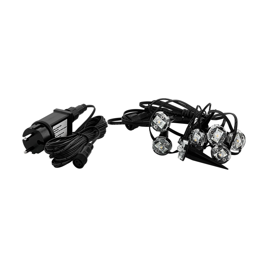 Eglo - Corrente decorativa exterior LED 9xLED 10m IP65 branco quente
