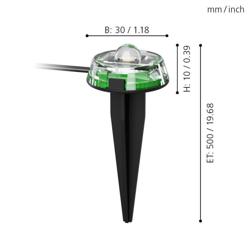 Eglo - Corrente decorativa exterior LED 9xLED 10m IP65 branco quente