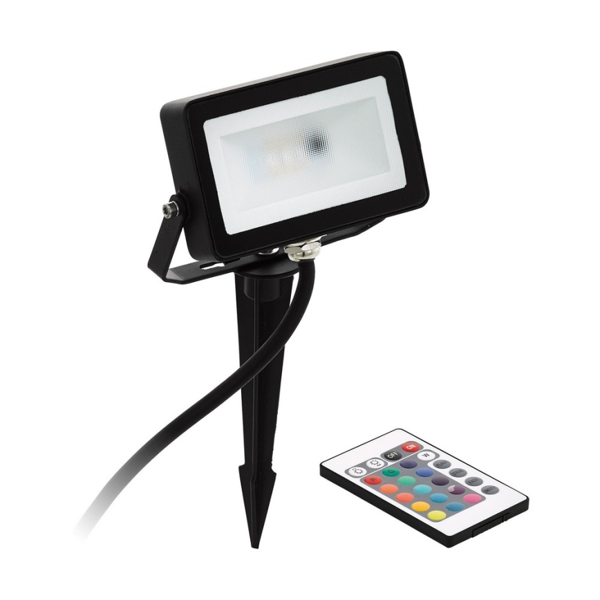 Eglo - Holofote RGB LED LED/10W/230V + controlo remoto IP44