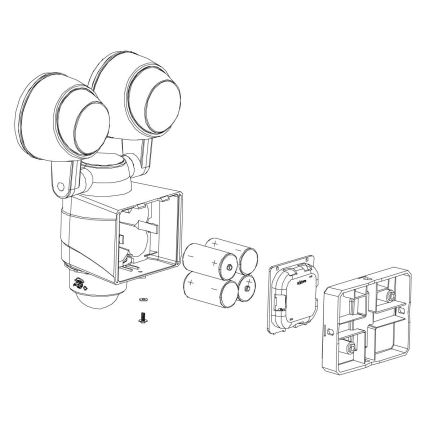 Eglo - Luz LED com sensor de exterior 2xLED/4W/4xLR1IP44