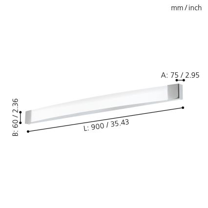 Eglo - Luz de parede de casa de banho LED LED/24W/230V IP44