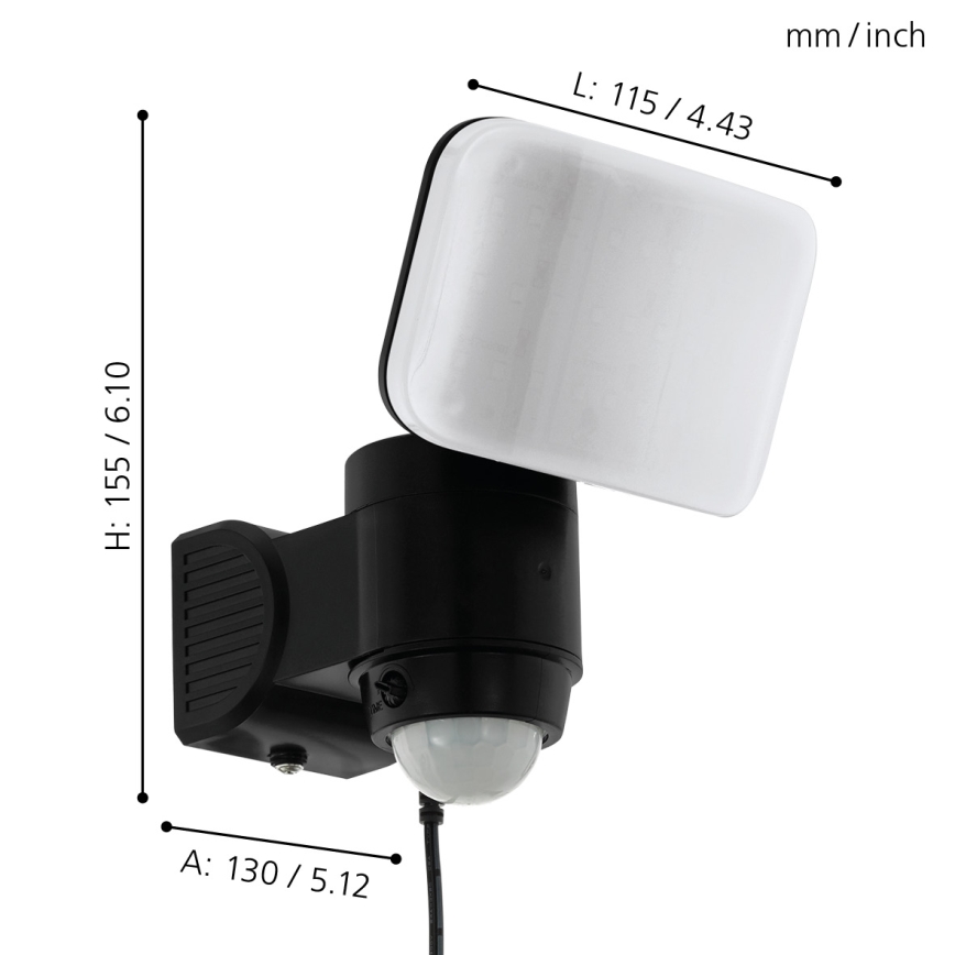 Eglo - Iluminação solar de parede LED com sensor LED/3,7V 1800 mAh IP44