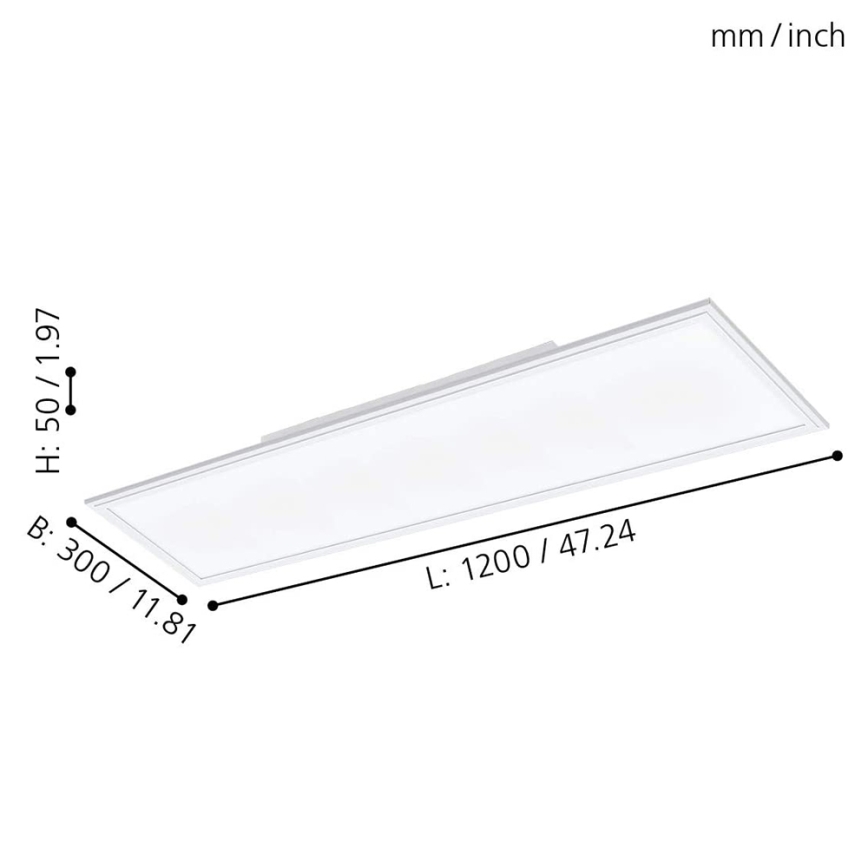 Eglo - Painel fosco LED LED/30W/230V + controlo remoto