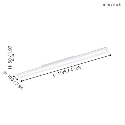 Eglo - Painel fosco LED LED/30W/230V + controlo remoto