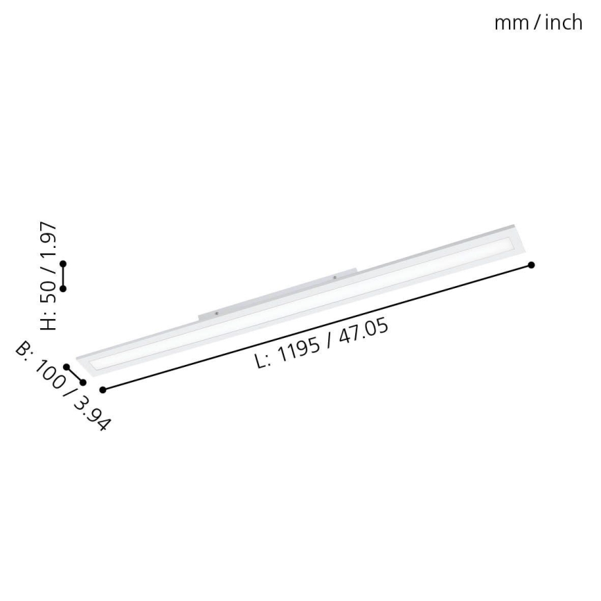 Eglo - Painel fosco LED LED/30W/230V + controlo remoto