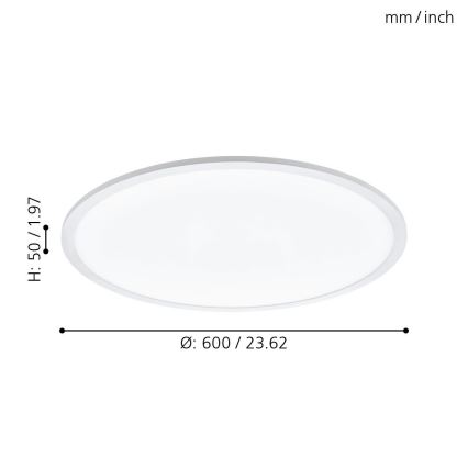 Eglo - Luz de teto fosca LED LED/30W/230V +DO