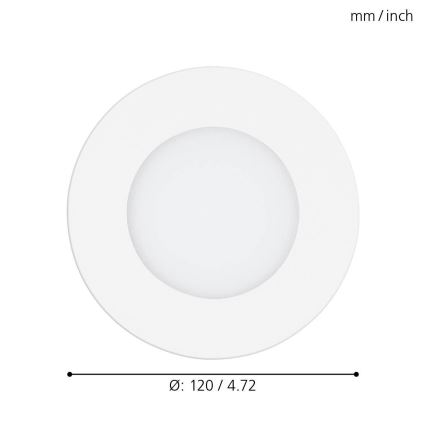 Eglo - Foco de encastrar com regulação LED LED/5W/230V + RC