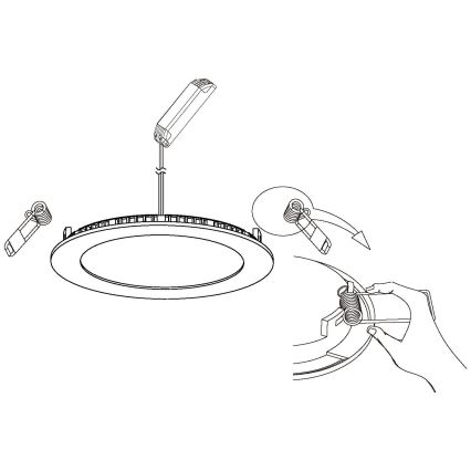 Eglo - Foco de encastrar com regulação LED LED/5W/230V + RC