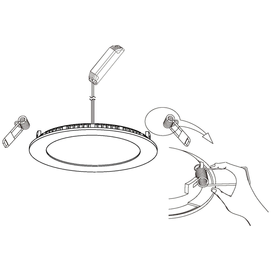 Eglo - Foco de encastrar com regulação LED LED/5W/230V + RC