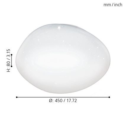 Eglo - Luz de teto fosca LED LED/24W/230V + RC