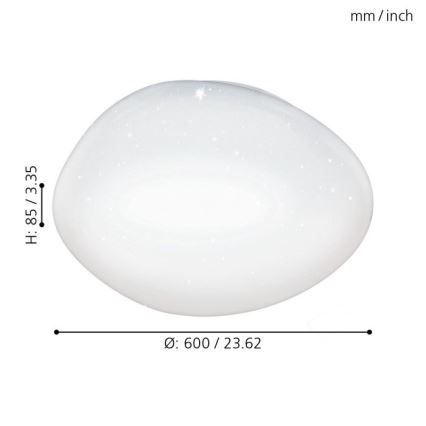 Eglo - Luz de teto fosca LED LED/36W/230V + RC