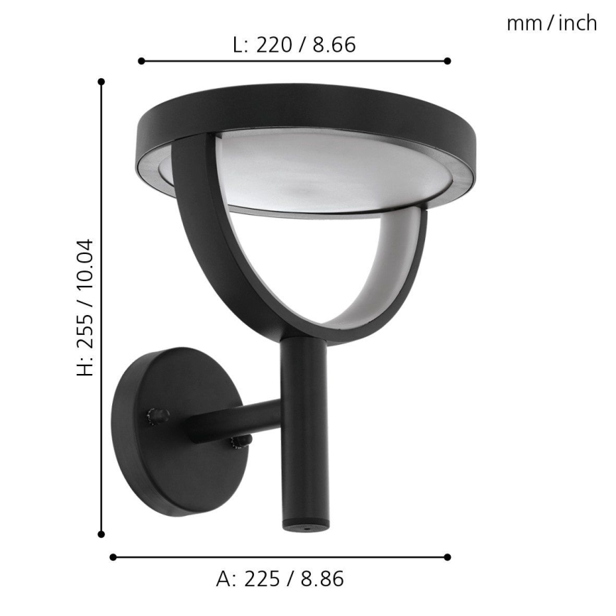 Eglo 98234 - Iluminação de parede exterior LED FRANCARI-C LED/15W/230V IP44