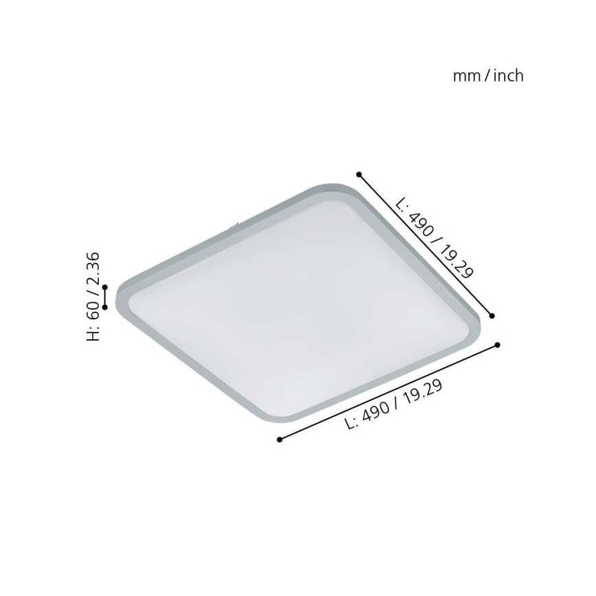 Eglo - Luz de teto fosca LED LED/30W/230V + RC