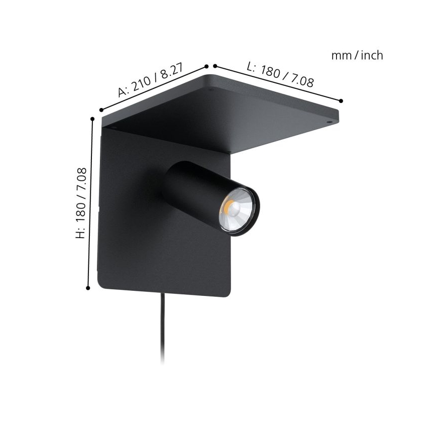 Eglo - Luz de parede LED 1xGU10/5W/230V