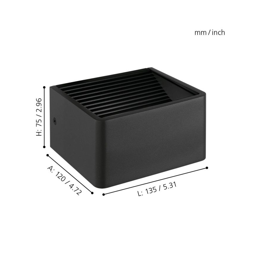 Eglo - Iluminação de parede exterior LED LED/6W/230V IP44