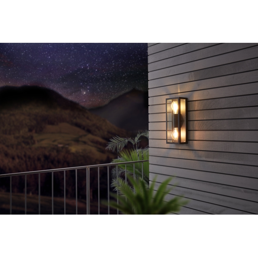 Eglo - Luz de parede de exterior 2xE27/60W/230V IP44