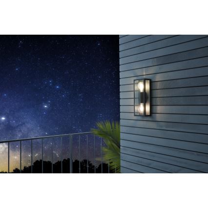 Eglo - Luz de parede de exterior 2xE27/60W/230V IP44