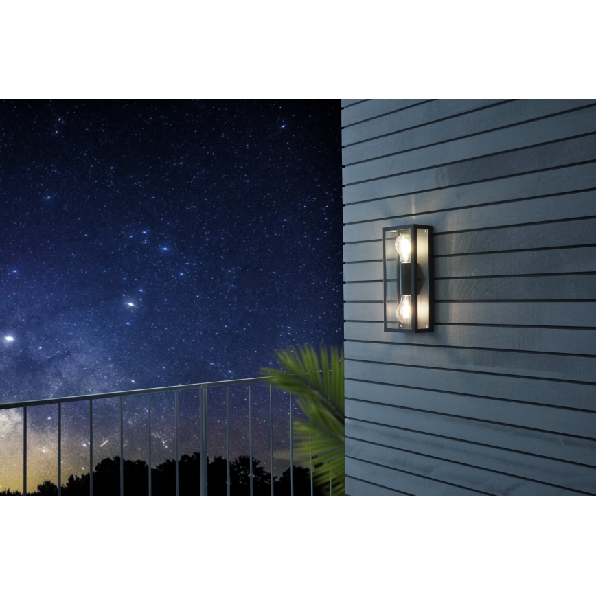 Eglo - Luz de parede de exterior 2xE27/60W/230V IP44