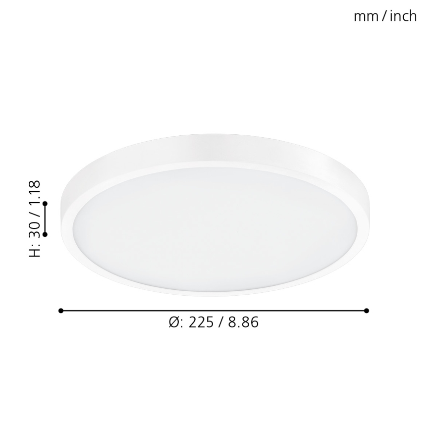 Eglo - Plafon LED dimmerizável LED/14W/230V + controlo remoto