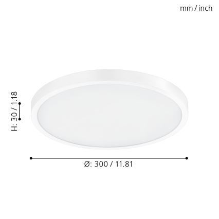 Eglo - Luz de teto fosca LED LED/20W/230V + RC