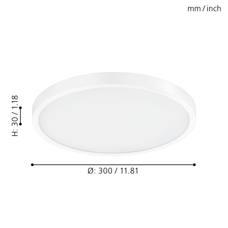 Eglo - Luz de teto fosca LED LED/20W/230V + RC