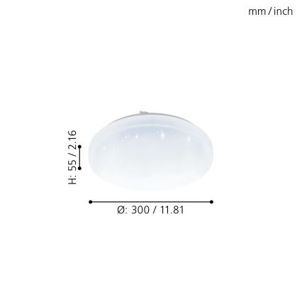 Eglo - Luminária de banheiro LED dimmerizável LED/12W/230V IP44 + controlo remoto
