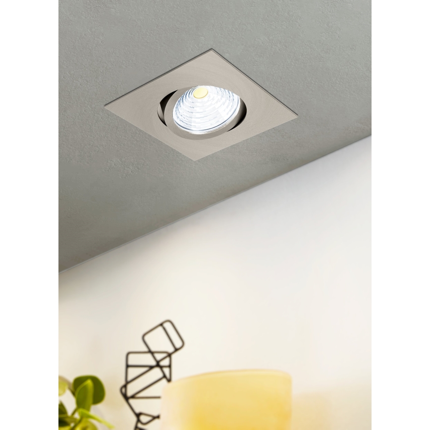 Eglo - Iluminação de teto embutida LED com regulação LED/6W/230V