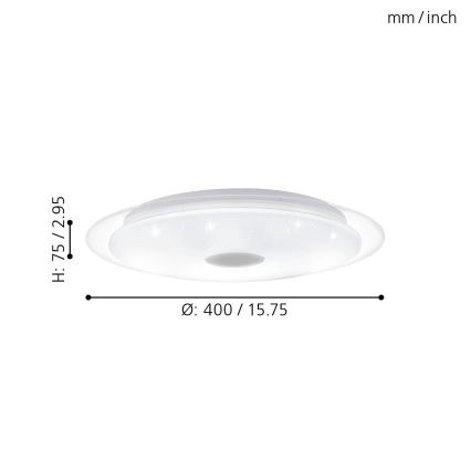 Eglo - Luz de teto fosca LED LED/24W/230V + RC