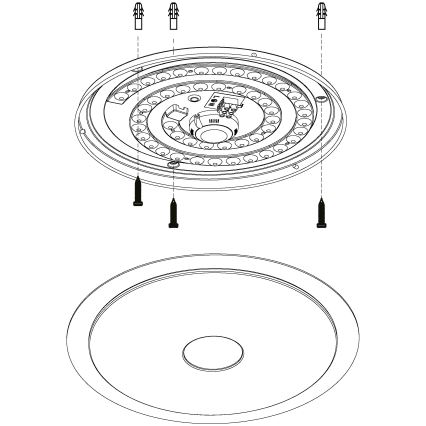 Eglo - Luz de teto fosca LED LED/24W/230V + RC