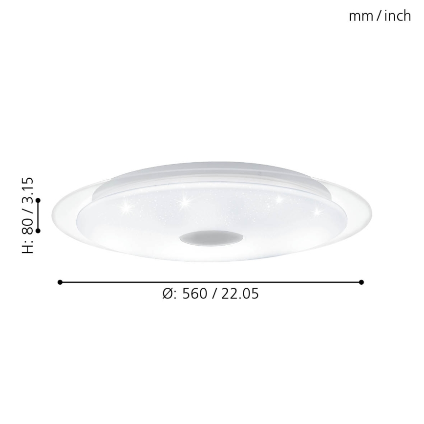 Eglo - Luz de teto fosca LED LED/36W/230V + RC