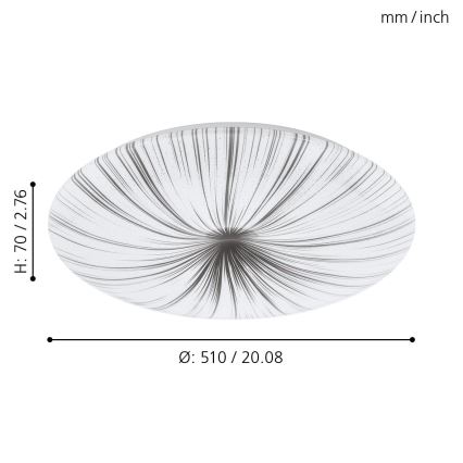 Eglo - Luz de teto LED LED/30,8W/230V