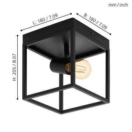 Eglo - Luz de teto 1xE27/40W/230V
