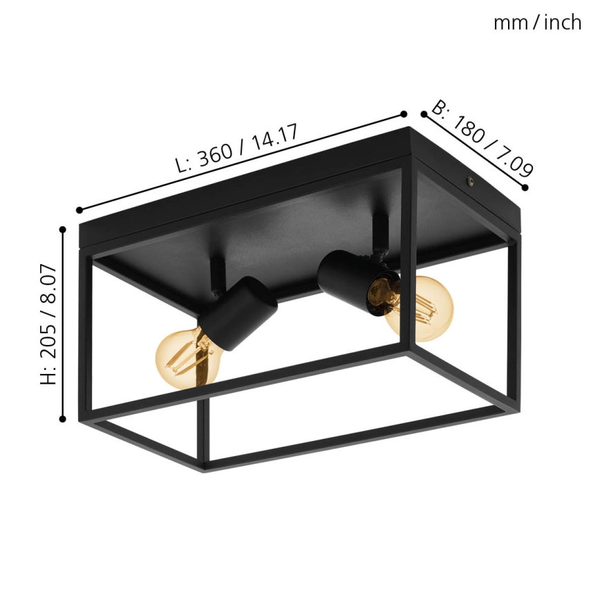 Eglo - Luz de teto 2xE27/40W/230V